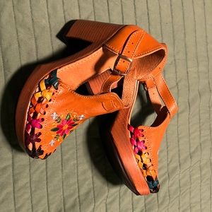 Mexican imported huarache thick heel handmade
